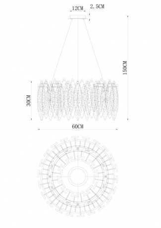 Подвесная люстра Divinare 6003/01 SP-8