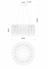 Подвесная люстра Divinare 6003/01 SP-8