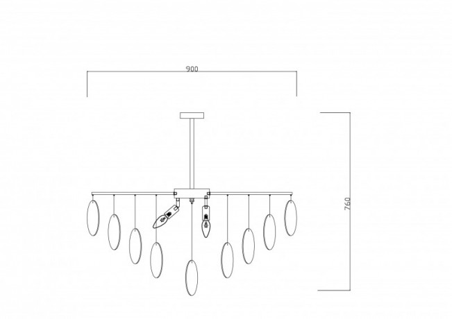 Люстра на штанге Freya FR5104PL-08BS2