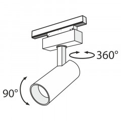 Светильник на шине Maytoni Technical TR019-2-15W4K-B