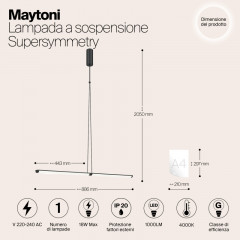 Подвесной светильник Maytoni P096PL-L11BK1