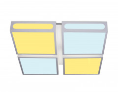 Накладной светильник Ambrella Light FS1888 WH/SD 144W 4200K D520*520