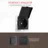 Розетка Arte Milano 206.41-1.black