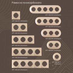 Выключатель Arte Milano 202.32-2.shampan