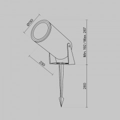 Грунтовый светильник Maytoni O050FL-L30GF3K