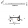 Шинопровод Crystal Lux CLT 0.11 01 L1000 WH