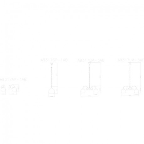 Подвесная люстра ARTE Lamp A9317LM-5AB