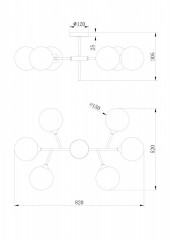 Люстра на штанге Freya FR5115PL-06BZ1