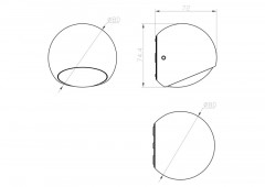 Светильник настенный Maytoni O032WL-L3W3K
