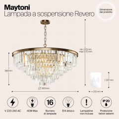 Каскадная люстра Maytoni MOD085PL-16BS