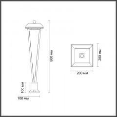 Садово-парковый светильник Odeon Light 6655/12GL3