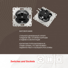 Розетка Arte Milano 206.41-1.silver