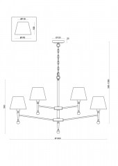 Подвесная люстра Freya FR5190PL-12BS