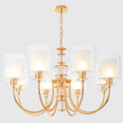 Подвесная люстра Crystal Lux ELENA SP8 GOLD