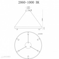 Подвесная люстра iLedex 2060-D1000 BK