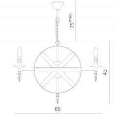 Подвесная люстра Divinare 4043/04 SP-8