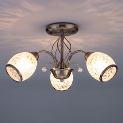 Люстра на штанге Eurosvet 30026/3 античная бронза