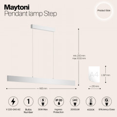 Линейный светильник Maytoni Technical P010PL-L30W4K