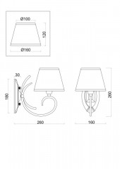 Бра Freya FR2013WL-01G