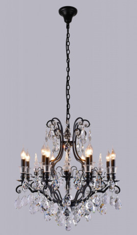 Подвесная люстра Crystal Lux MAGNIFICO SP13 BLACK/TRANSPARENT