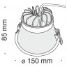 Встраиваемый светильник Maytoni Technical DL039-L15W3K