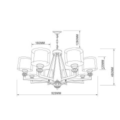 Подвесная люстра Vele Luce VL1053L08