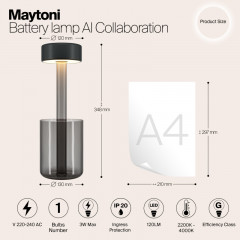 Настольная лампа Maytoni MOD229TL-L3B3K3