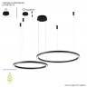 Каскадная люстра Crystal Lux FORTUNA SP123W LED BLACK
