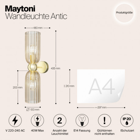 Бра Maytoni MOD302WL-02CG