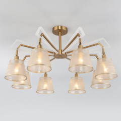 Люстра на штанге Eurosvet 60082/8 золотая бронза
