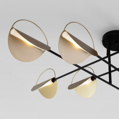 Накладная люстра Eurosvet 70148/8 черный/золото