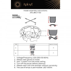 Накладная люстра APLOYT APL.864.17.50
