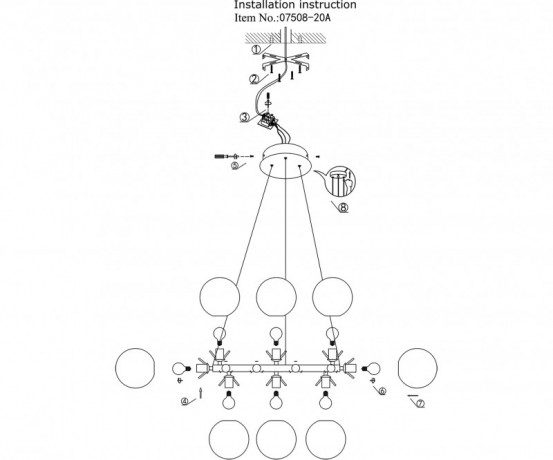 Подвесная люстра Kink Light 07508-20,20