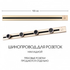 Трековая система розеток Arte Milano 385201TOB/100 Gold
