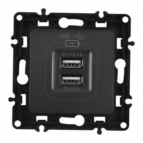 Розетка Arte Milano 217.46-1.black