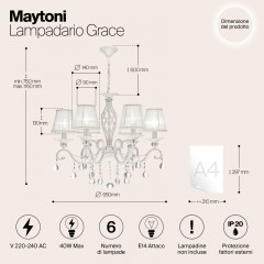 Подвесная люстра Maytoni ARM247-06-G