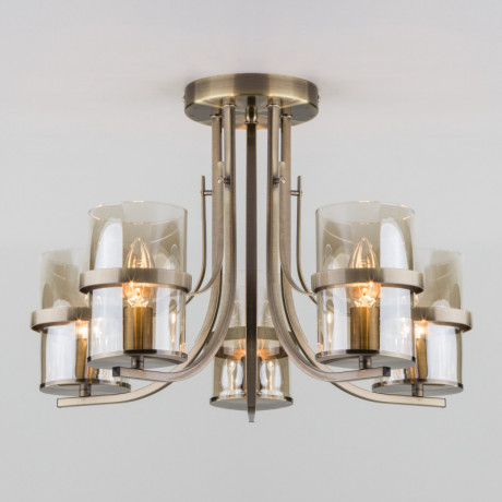 Люстра на штанге Eurosvet 60085/5 античная бронза