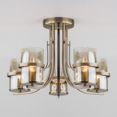 Люстра на штанге Eurosvet 60085/5 античная бронза