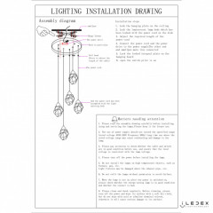 Каскадная люстра iLedex 9701P/5R BR