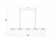 Люстра на штанге Freya FR5199PL-05BS