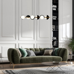 Подвесная люстра Eurosvet 70149/6 черный/латунь