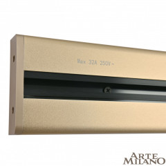 Трековая система розеток Arte Milano 385205TOB/50 Gold