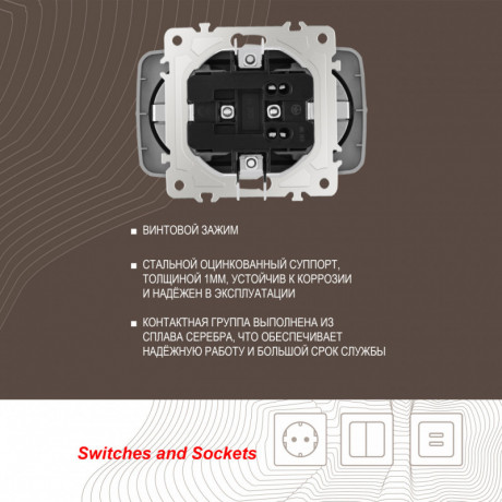 Розетка Arte Milano 205.40-2.silver