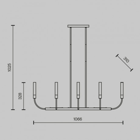 Люстра на штанге Maytoni MOD423CL-08C