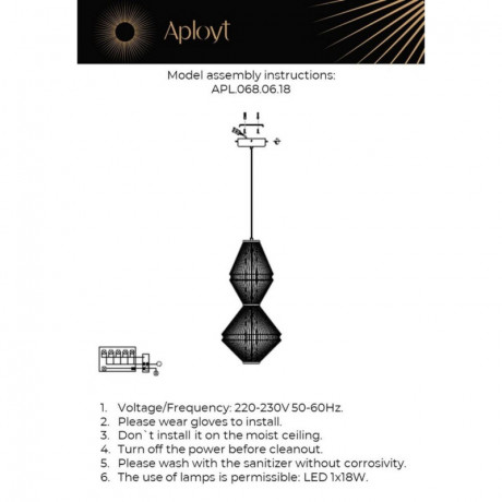 Подвесной светильник APLOYT APL.068.06.18