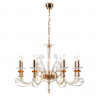 Подвесная люстра Crystal Lux CATARINA SP8 V2 GOLD/TRANSPARENT-COGNAC
