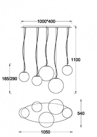 Подвесная люстра Maytoni MOD321PL-05W1