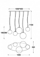 Подвесная люстра Maytoni MOD321PL-05W1