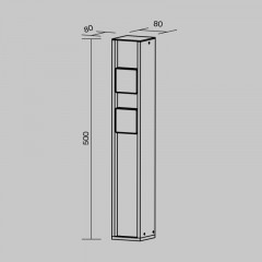 Уличный блок розеток Maytoni O459FL-GF02SC
