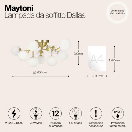 Накладная люстра Maytoni MOD545CL-12BS